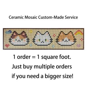 Mosaic Cat Art | Cat Portrait | Pet Memorial Tile