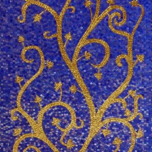 Handmade Flower Mosaic Art #3 | Botanical Tile Wall Decor