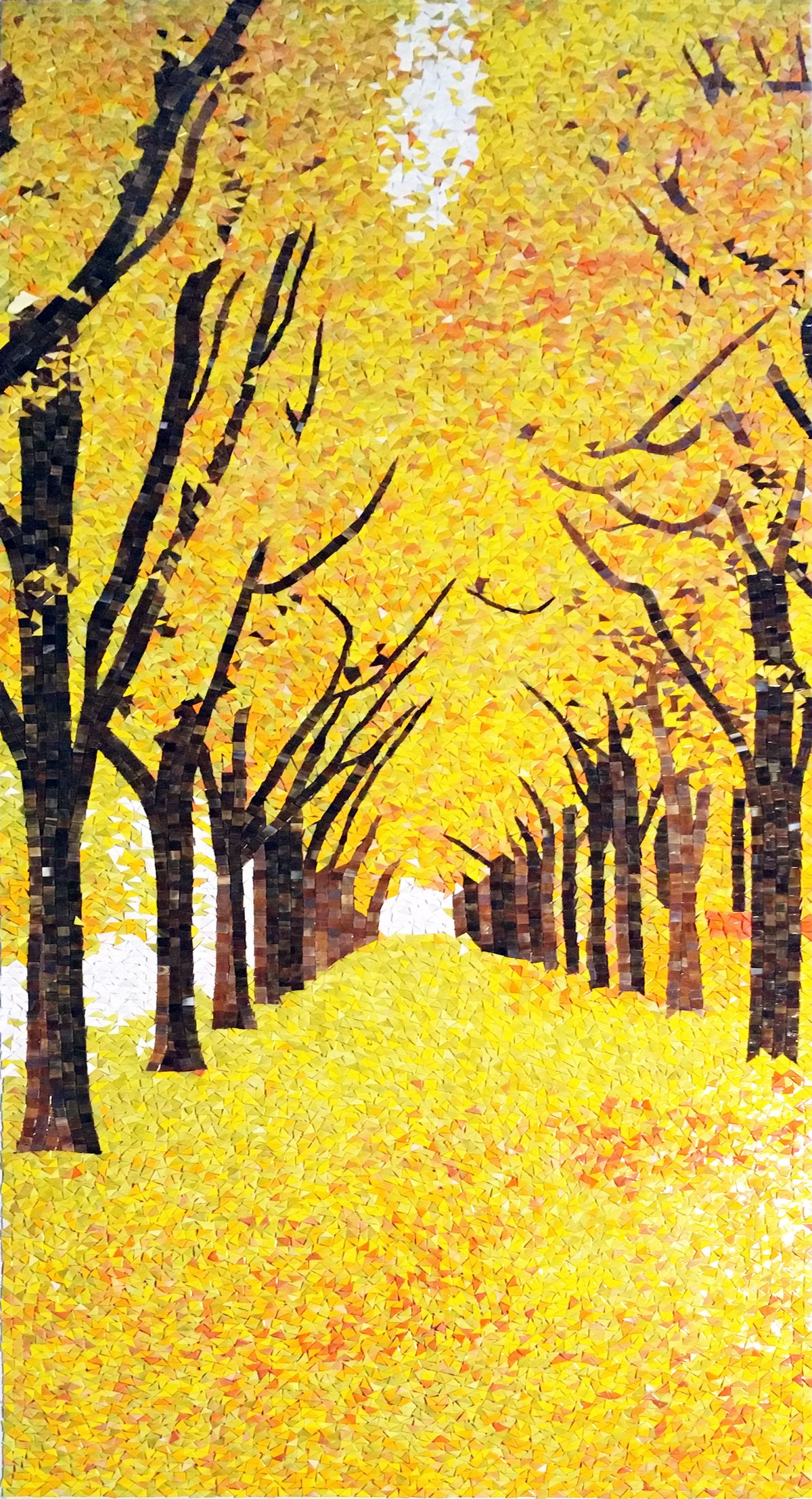 Handmade Flower Mosaic Art #5 | Botanical Tile Wall Decor