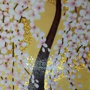 Handmade Flower Mosaic Art #8 | Botanical Tile Wall Decor