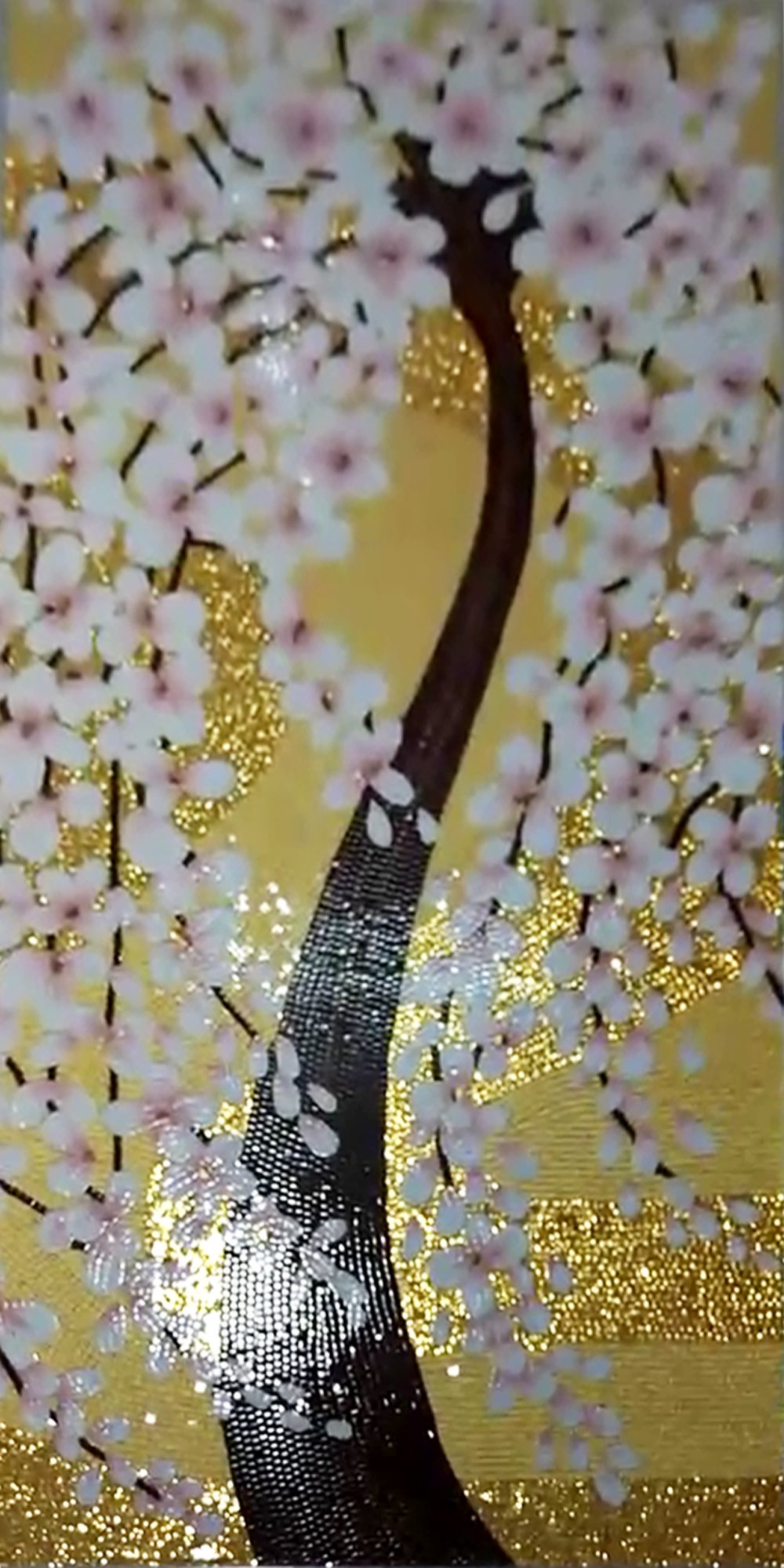 Handmade Flower Mosaic Art #8 | Botanical Tile Wall Decor