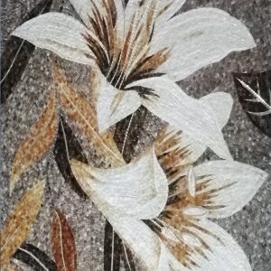 Handmade Flower Mosaic Art #23 | Botanical Tile Wall Decor