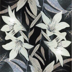 Handmade Flower Mosaic Art #36 | Botanical Tile Wall Decor