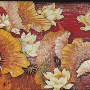 Handmade Flower Mosaic Art #53 | Botanical Tile Wall Decor