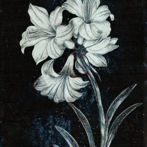 Handmade Flower Mosaic Art #83 | Botanical Tile Wall Decor