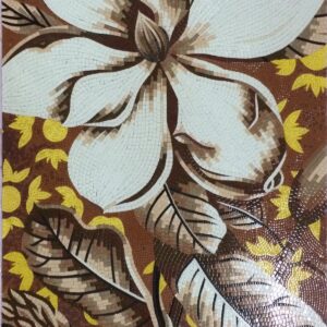 Handmade Flower Mosaic Art #91 | Botanical Tile Wall Decor