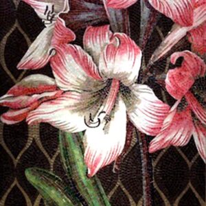 Handmade Flower Mosaic Art #93 | Botanical Tile Wall Decor