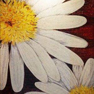 Handmade Flower Mosaic Art #123 | Botanical Tile Wall Decor