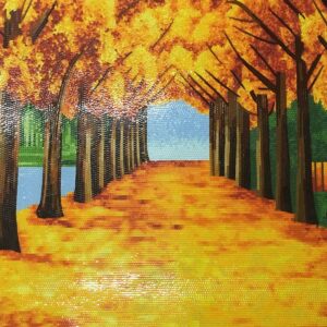 Handmade Flower Mosaic Art #143 | Botanical Tile Wall Decor