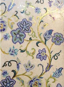 Handmade Flower Mosaic Art #168 | Botanical Tile Wall Decor