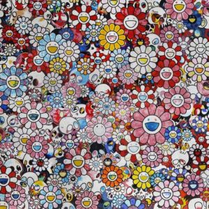 Handmade Flower Mosaic Art #172 | Botanical Tile Wall Decor