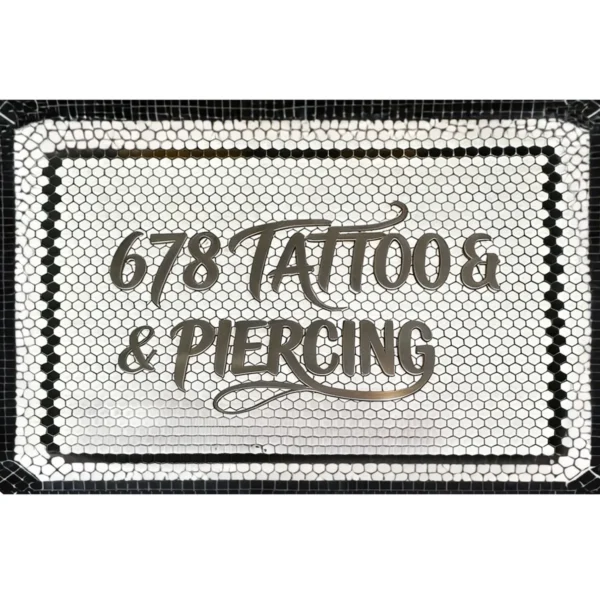 Product 5222 Image 1 Custom Mosaic Lettering Floor Tattoo Design 678 | BiliTiles