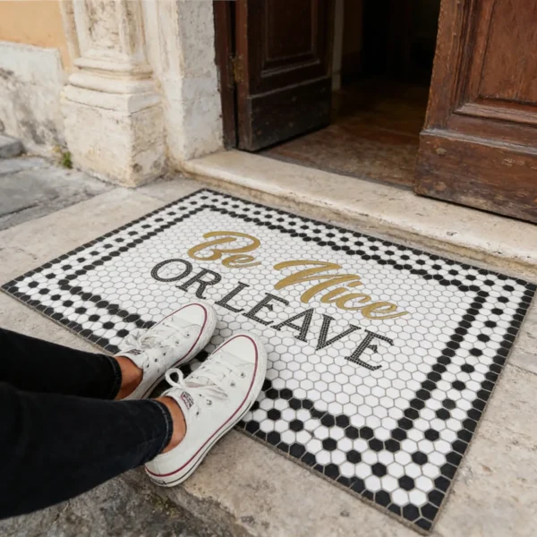 Custom Mosaic Lettering Floor Vlice Brand Design | BiliTiles