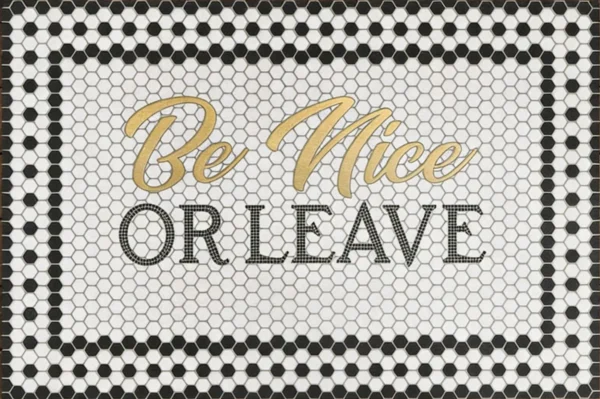 Custom Mosaic Lettering Floor Vlice Brand Design | BiliTiles