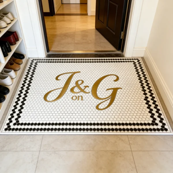 Custom Mosaic Lettering Floor JG Art Collection | BiliTiles