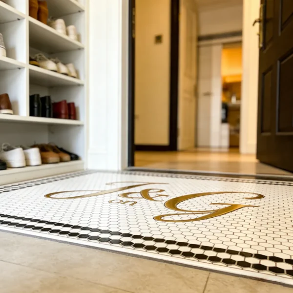 Custom Mosaic Lettering Floor JG Art Collection | BiliTiles