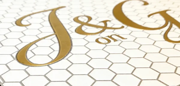 Custom Mosaic Lettering Floor JG Art Collection | BiliTiles