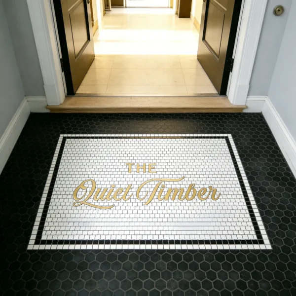 Product 5227 Image 1 Custom Mosaic Lettering Floor Quiet Art Collection | BiliTiles