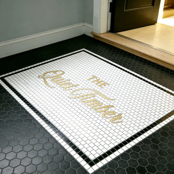 Product 5227 Image 4 Custom Mosaic Lettering Floor Quiet Art Collection | BiliTiles