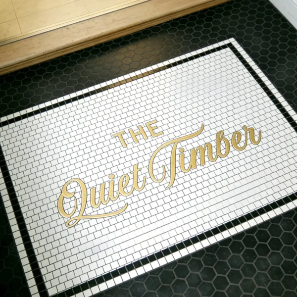 Product 5227 Image 5 Custom Mosaic Lettering Floor Quiet Art Collection | BiliTiles