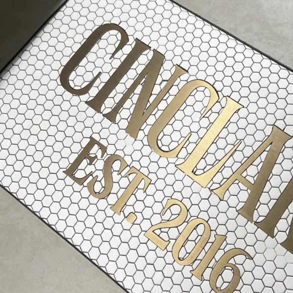 Product 5230 Image 6 Custom Mosaic Lettering Floor CINCLARE Design | BiliTiles