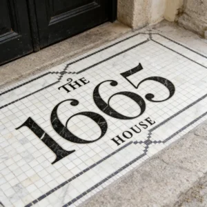 Product 5232 Image 1 Custom Mosaic Lettering Floor Classic Pattern 1665 | BiliTiles