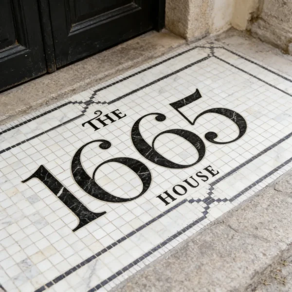 Product 5232 Image 1 Custom Mosaic Lettering Floor Classic Pattern 1665 | BiliTiles