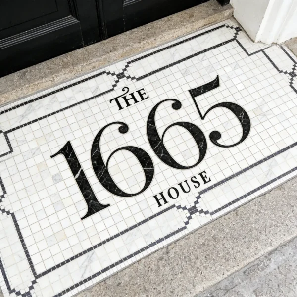 Product 5232 Image 2 Custom Mosaic Lettering Floor Classic Pattern 1665 | BiliTiles