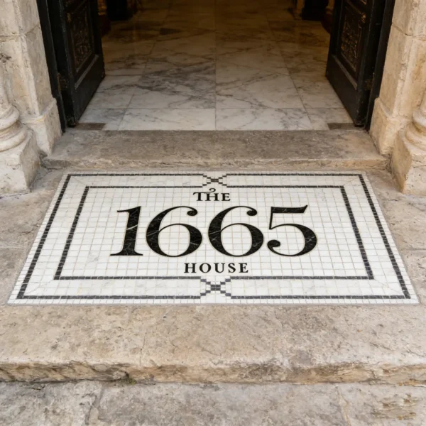 Product 5232 Image 4 Custom Mosaic Lettering Floor Classic Pattern 1665 | BiliTiles