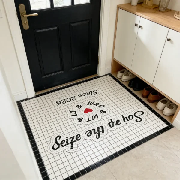 Custom Mosaic Lettering Floor Seize Art Design | BiliTiles