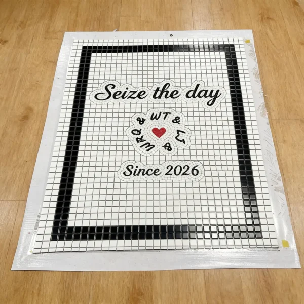 Custom Mosaic Lettering Floor Seize Art Design | BiliTiles