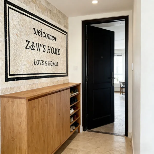 Product 5235 Image 10 Custom Mosaic Lettering Floor Design | Z&W Custom Mosaic Collection | BiliTiles
