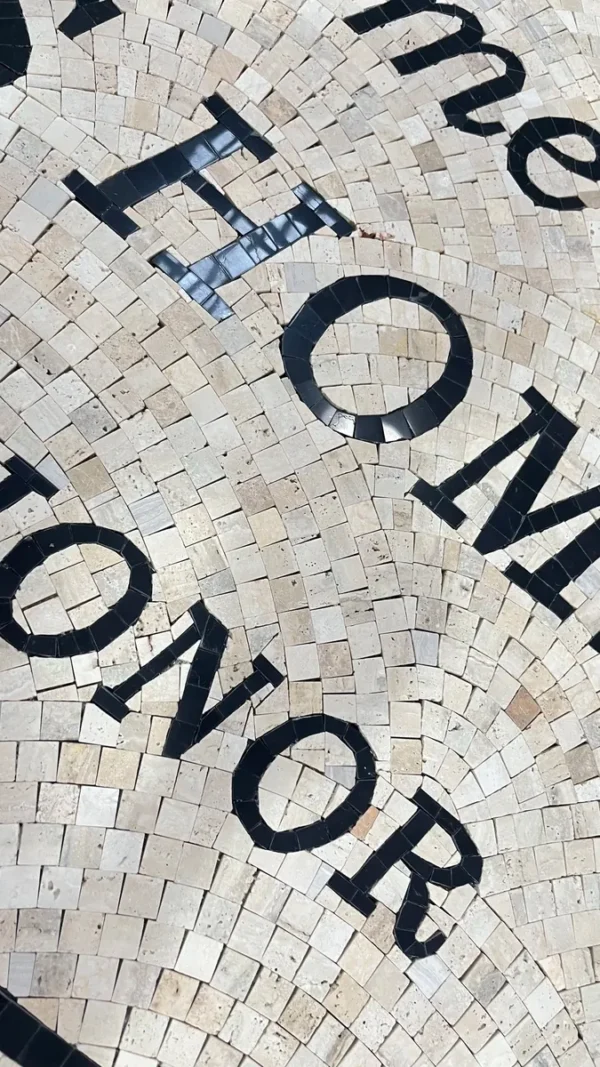 Product 5235 Image 3 Custom Mosaic Lettering Floor Design | Z&W Custom Mosaic Collection | BiliTiles