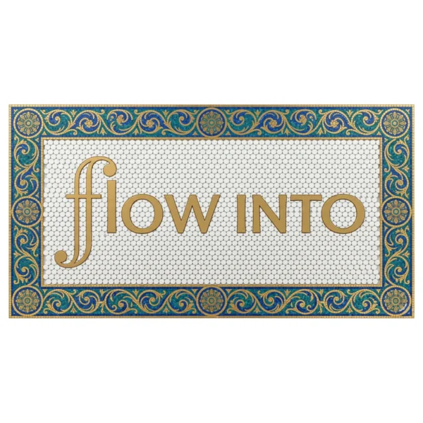 Custom Mosaic Lettering Floor Flow Art Design | BiliTiles