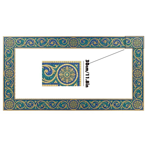 Custom Mosaic Lettering Floor Flow Art Design | BiliTiles