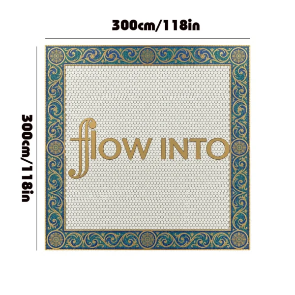Custom Mosaic Lettering Floor Flow Art Design | BiliTiles