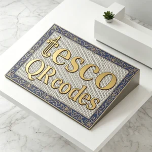 Product 5239 Image 1 Custom Mosaic Lettering Floor QR Code Design | BiliTiles