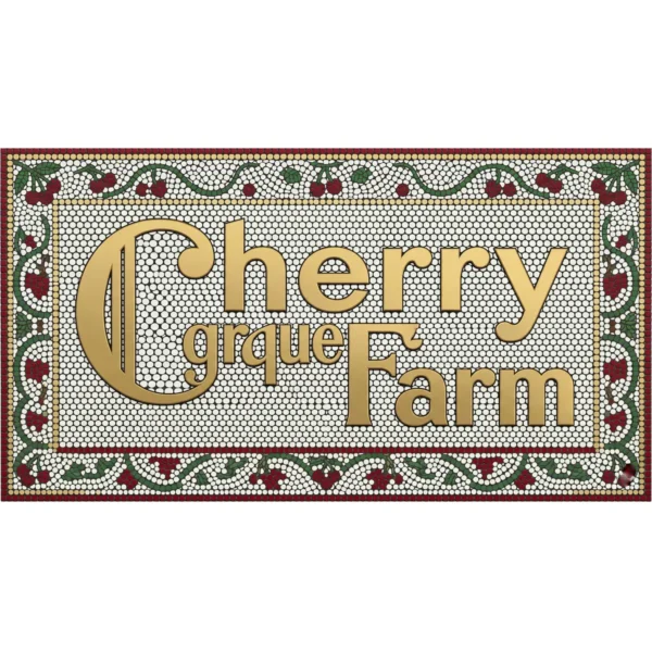 Custom Mosaic Lettering Floor Cherry Blossom Art | BiliTiles