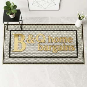 Custom Mosaic Lettering Floor BQ Design | BiliTiles
