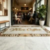 Custom Mosaic Lettering Floor VEIVE Brand Design | BiliTiles
