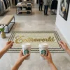 Custom Mosaic Lettering Floor World Map Design | BiliTiles