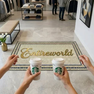 Custom Mosaic Lettering Floor World Map Design | BiliTiles