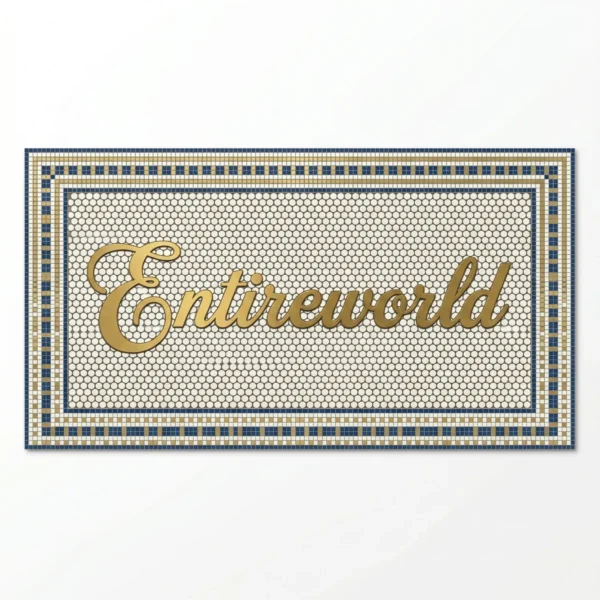 Custom Mosaic Lettering Floor World Map Design | BiliTiles