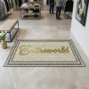 Custom Mosaic Lettering Floor World Map Design | BiliTiles