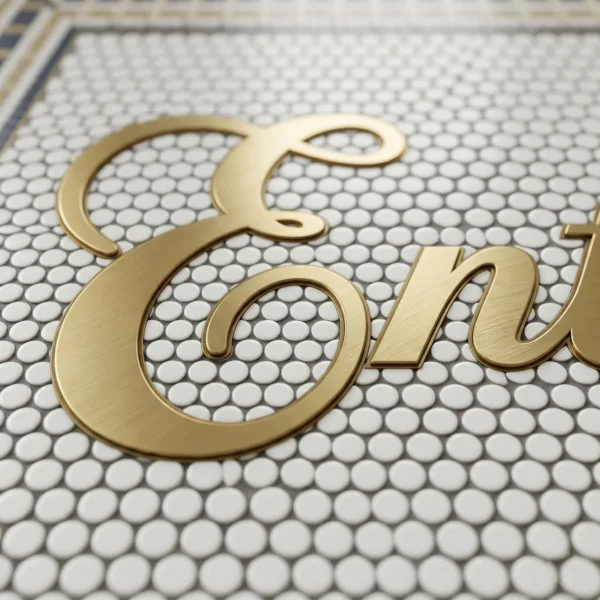 Custom Mosaic Lettering Floor World Map Design | BiliTiles