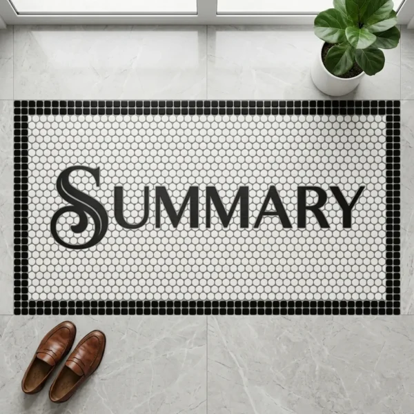 Product 5247 Image 2 Custom Mosaic Lettering Floor Pattern 0428 | BiliTiles