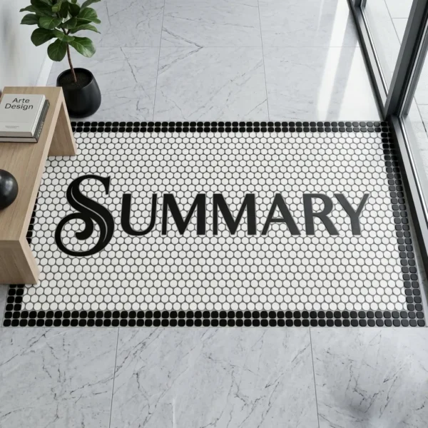 Product 5247 Image 3 Custom Mosaic Lettering Floor Pattern 0428 | BiliTiles