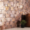 3D Copper Metallic Mosaic Tile for Backsplash  Wall