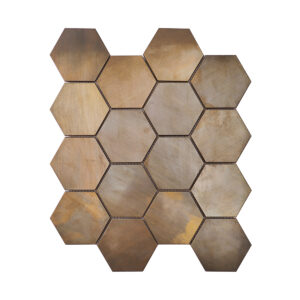 Copper Made Hexagon Mosaic Wall Tile