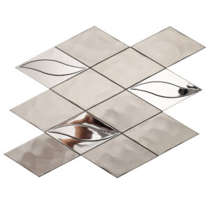 Mirror Silver Diamond Stainless Steel Mosaic  Kitchen & Bathroom Wall Tile